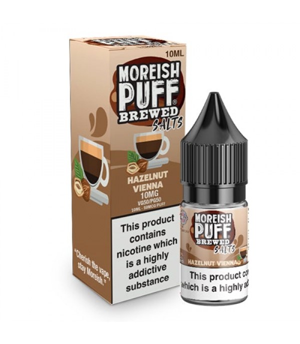 Hazelnut Vienna Nic Salt By Moreish Puff Brewed 10ml