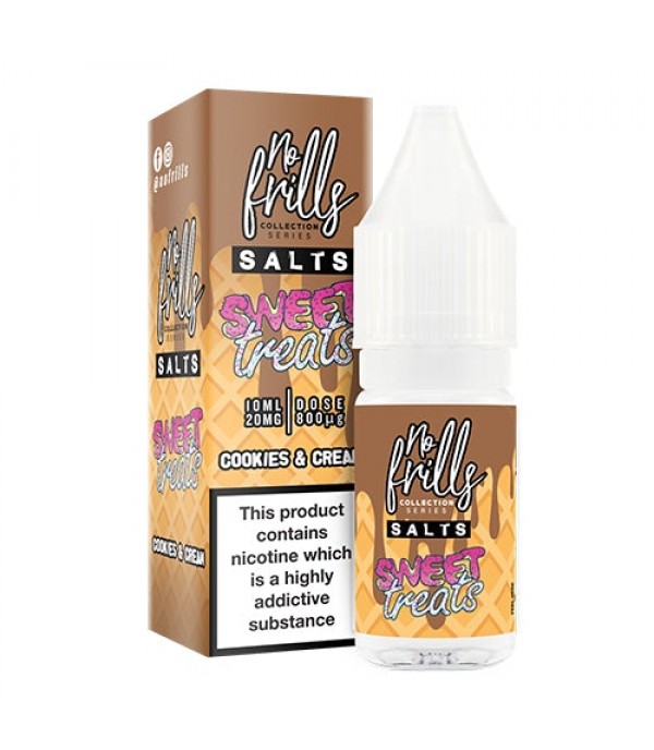 Cookies & Cream 10ml Nic Salt By No Frills Sweet Treats