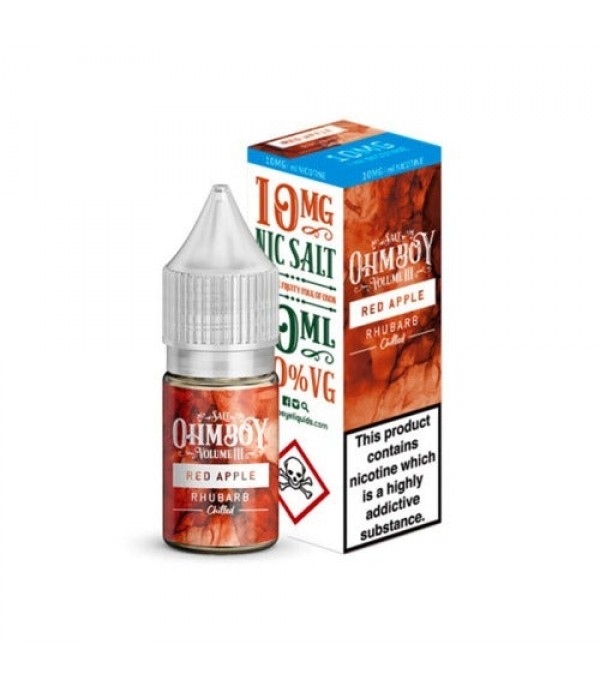 Red Apple & Rhubarb 10ml Nic Salt By Ohm Boy Volume III