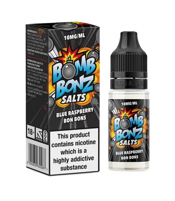 Blue Raspberry Bon Bon 10ml Nic Salt By Bomb Bonz