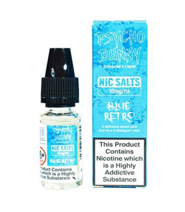 Blue Retro 10ml Nic Salt By Psycho Bunny