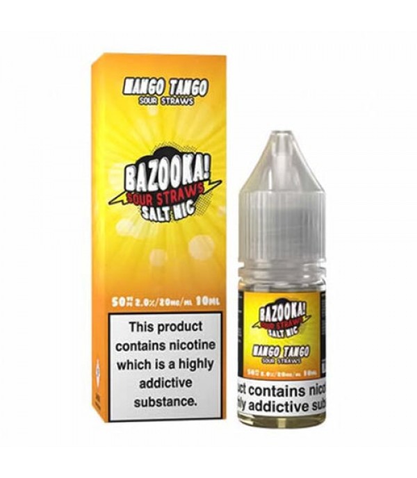 Mango Tango Sour Straws 10ml Nic Salt By Bazooka