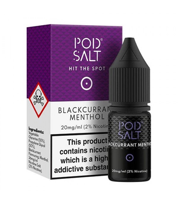 Blackcurrant Menthol 10ml Nic Salt By Pod Salt