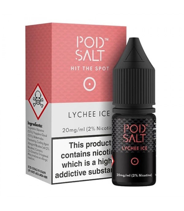 Lychee Ice 10ml Nic Salt By Pod Salt