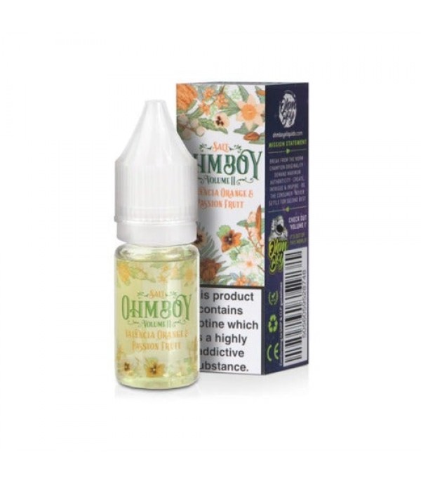 Valencia Orange & Passion Fruit 10ml Nic Salt By Ohm Boy Volume II