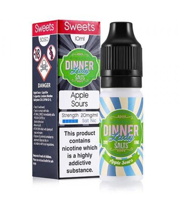 Apple Sours 10ml Nic Salt By Dinner Lady