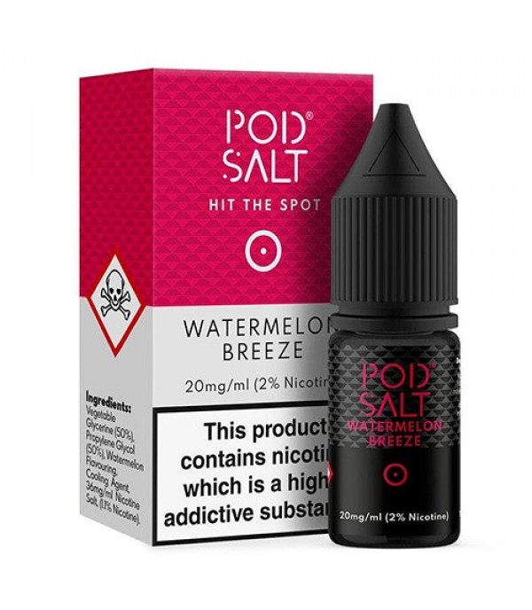 Watermelon Breeze 10ml Nic Salt By Pod Salt