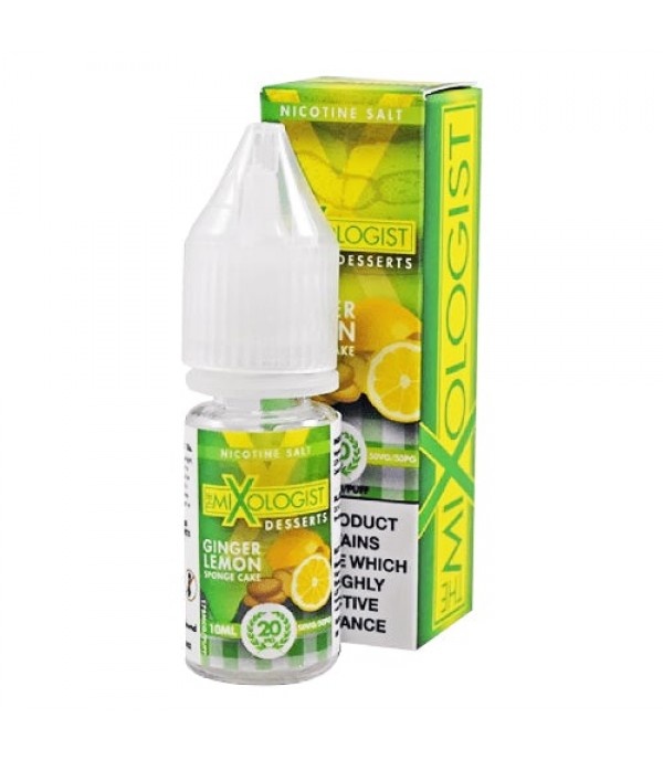 Ginger Lemon Sponge 10ml Nic Salt By The Mixologist Desserts