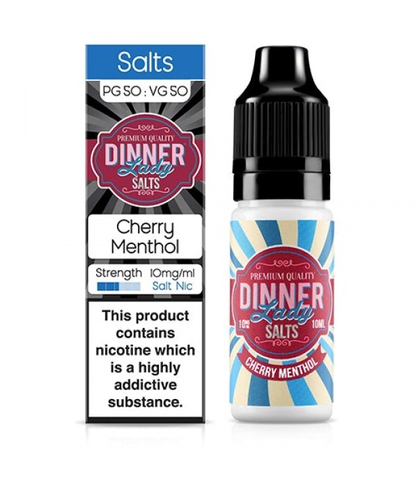 Cherry Menthol 10ml Nic Salt By Dinner Lady