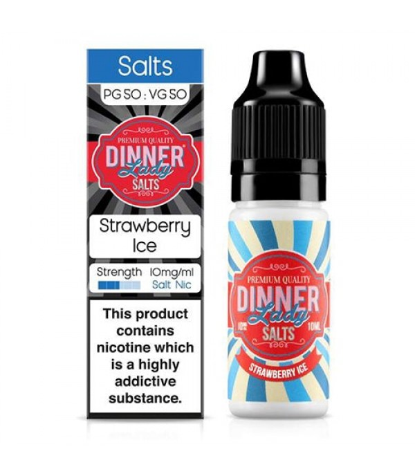 Strawberry Ice 10ml Nic Salt By Dinner Lady